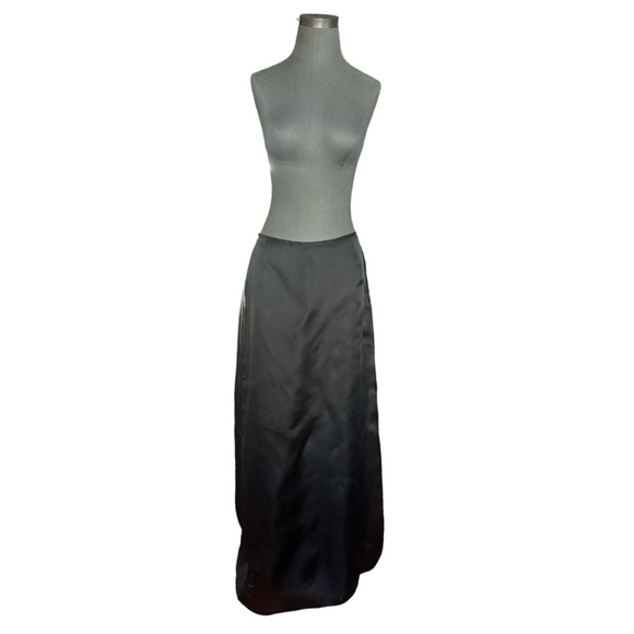 Women Maxi LAFAYETTE 148 Skirt Black Sheer Organza Circle High Waist Maxi Skirt - Picture 3 of 9
